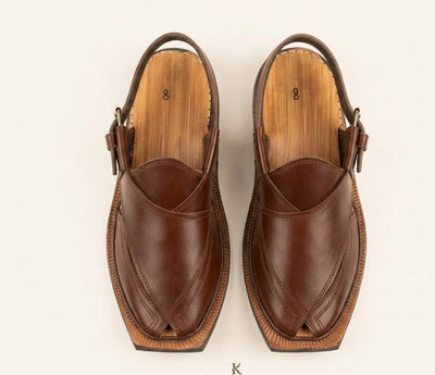 Royal Brown Wooden Footbed Chappal