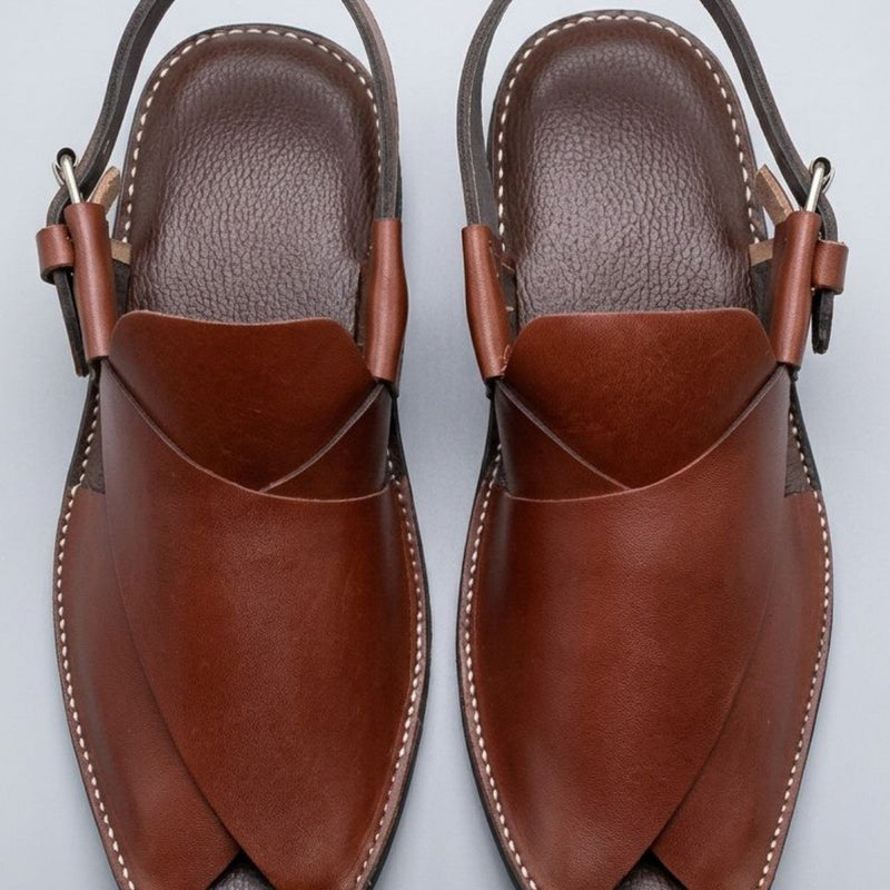 Vintage Brown Elite Peshawari Chappal