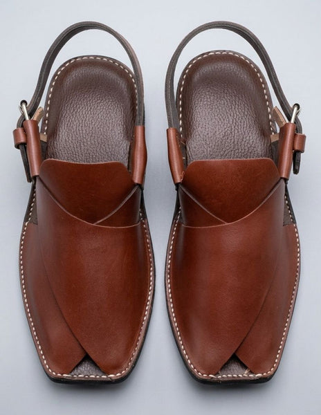 Vintage Brown Elite Peshawari Chappal